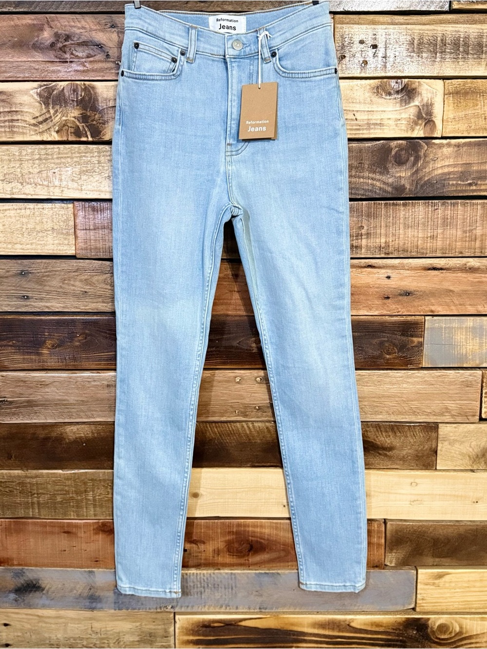 Reformation NWT Harper High Rise Skinny Jeans Amalfi Wash 24